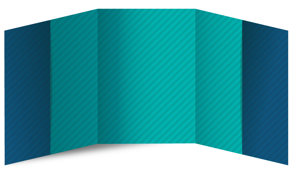 9x12 Three Panel Side Pocket Folder Template