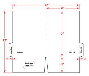 6" x 9" Pocket Folder Flat