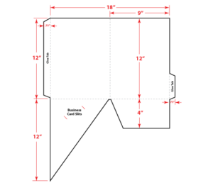 9" x 12" Diagonal Pocket Folder Flat