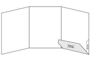 9"x12" Three Panel One Pocket Folder Open