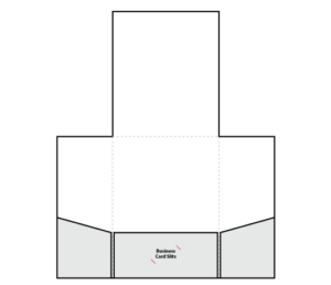 9" x 12" Three Panel, Three Panel Pocket Folder Open